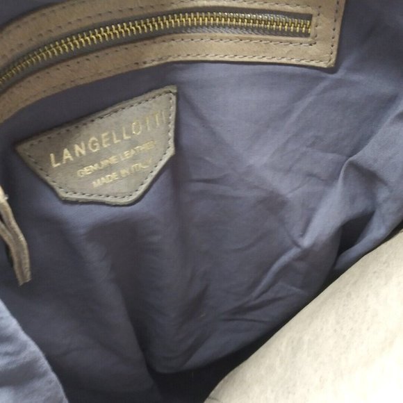 LANGELLOTTI Woven Leather Tote Bag Large Italian Leather Handbag Retail $375 - Picture 8 of 8